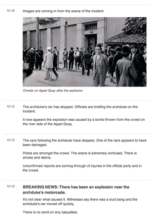 Illustration for article titled What If the Assassination Of Franz Ferdinand Had Been Liveblogged?
